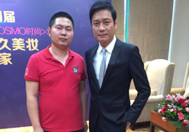 广州蓝狮在线与明星合影